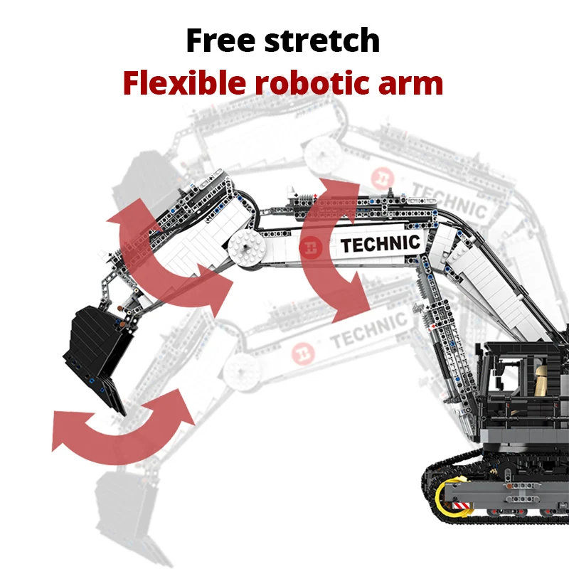 4342 шт. Детский конструктор инженерный экскаватор