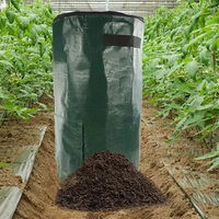 waste kitchen garden yard compost bag environmental pe cloth planter kitchen waste disposal organic compost bag tlsm