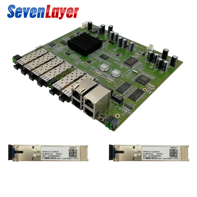 EPON OLT 4PON порты Ethernet ftth CATV OLT Carrier-класс высокой плотности волоконно-оптический высокое качество 1,25 г Профессиональный мини - Цвет: with 2p PON module