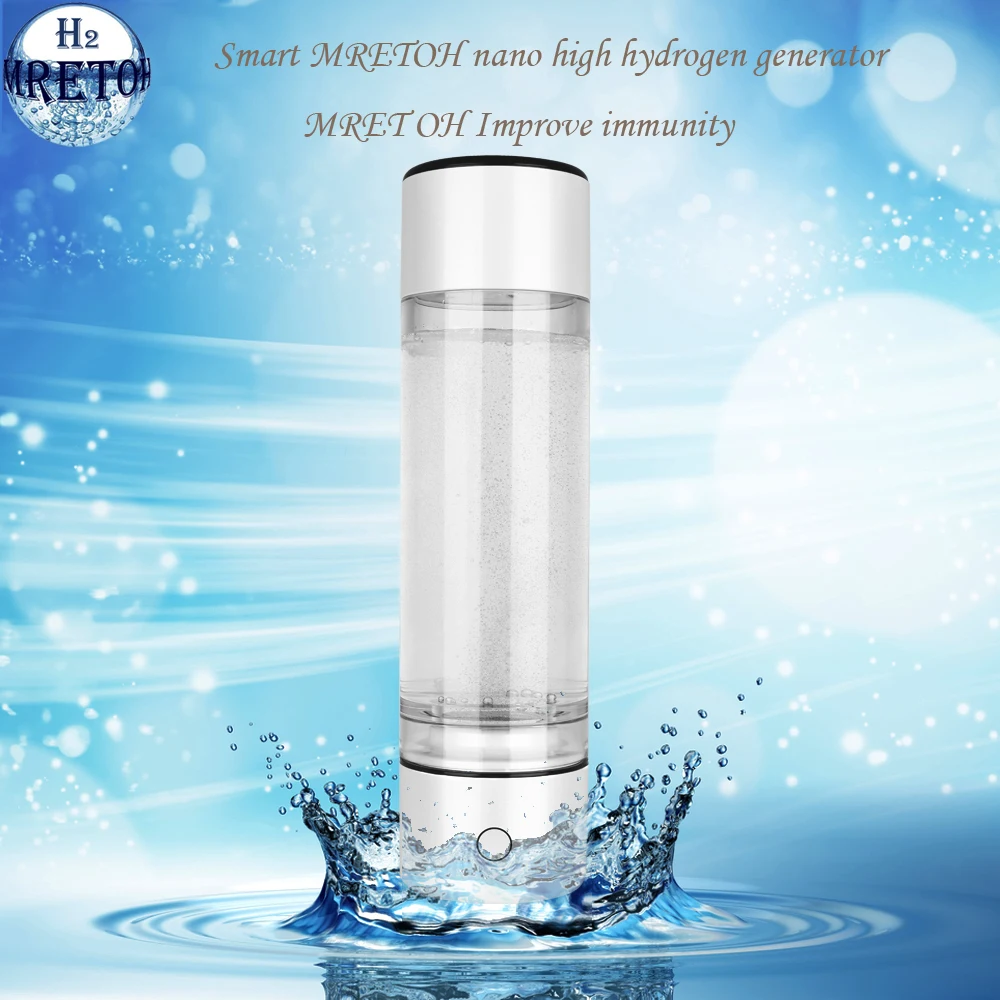 

Portable Nano High Hydrogen Rich Generator Water Bottle Alkaline H2 Electrolysis Ionizer MRETOH Molecular Resonance Smart Cup