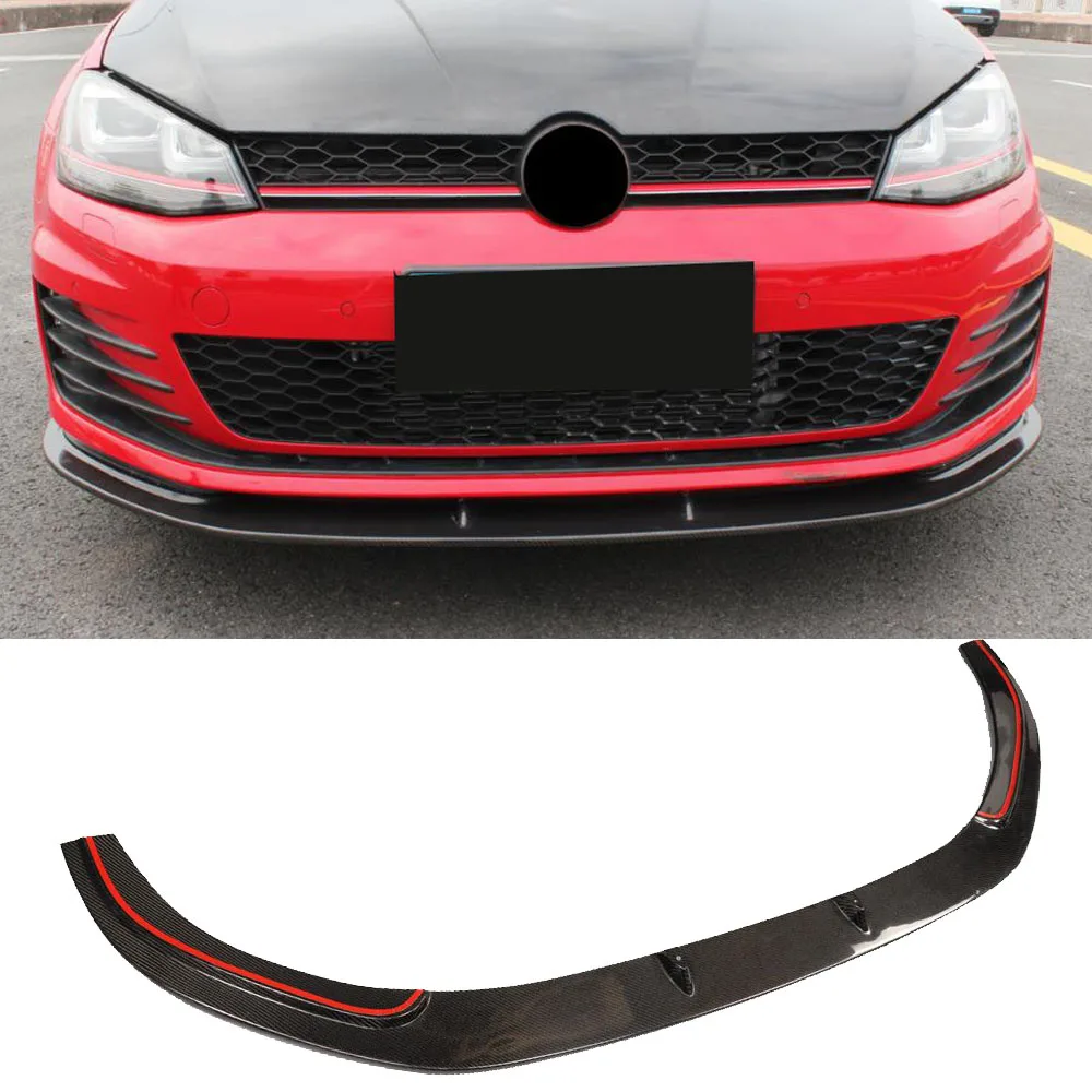 Автомобильный передний бампер из углеродного волокна спойлер для Volkswagen VW GOLF VII 7