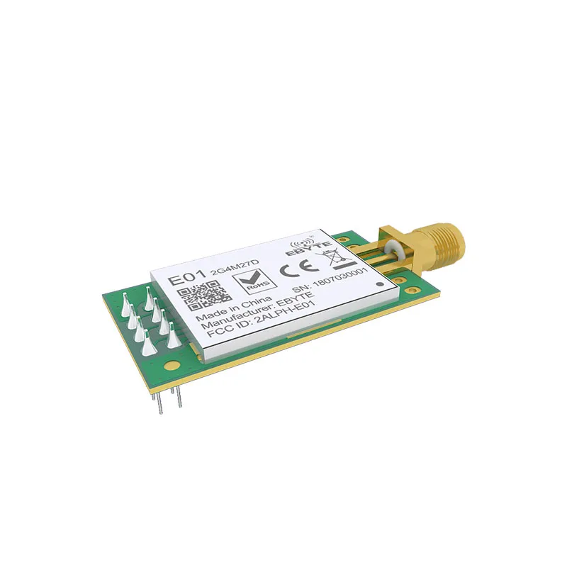 E01-2G4M27D nRF24L01P 2 4 ГГц 500 МВт 27 дБм трансивер SPI на большие расстояния nRF24L01 PA LNA