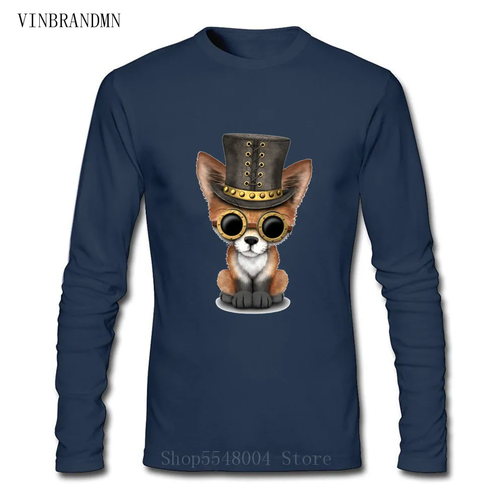 3D Cotton Shiva The God Tees Summer Steampunk Baby Red Fox Cub Funny T Shirts 2020 Men Women Kawaii Long Sleeve Animal T-Shirts