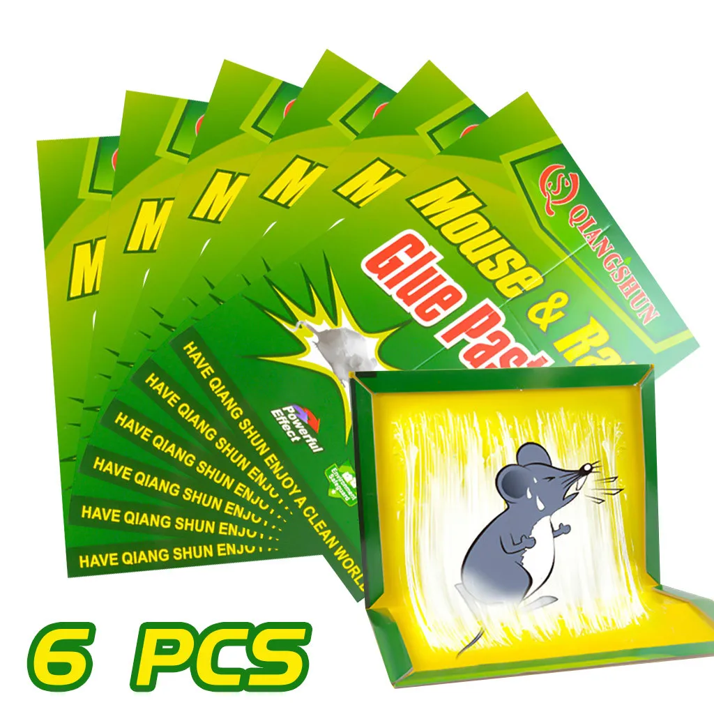 6 шт. липкие доски для мыши Ловушка Клей крысиные ловушки нетоксичные