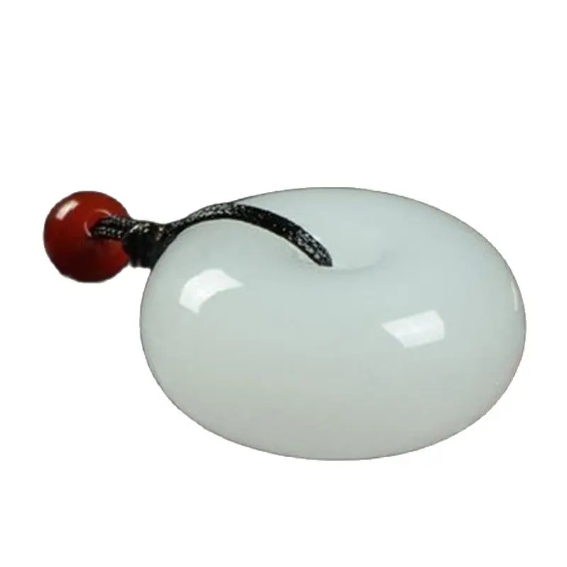 Натурального нефрита подвеска с белым нефритом ожерелье пряжкой подходит для