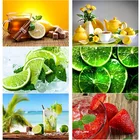 Алмазная 5D Вышивка сделай сам, картина с квадратными и круглыми бусинами, с фруктами, вышивка крестиком, ремесла, искусство, домашний декор, подарок