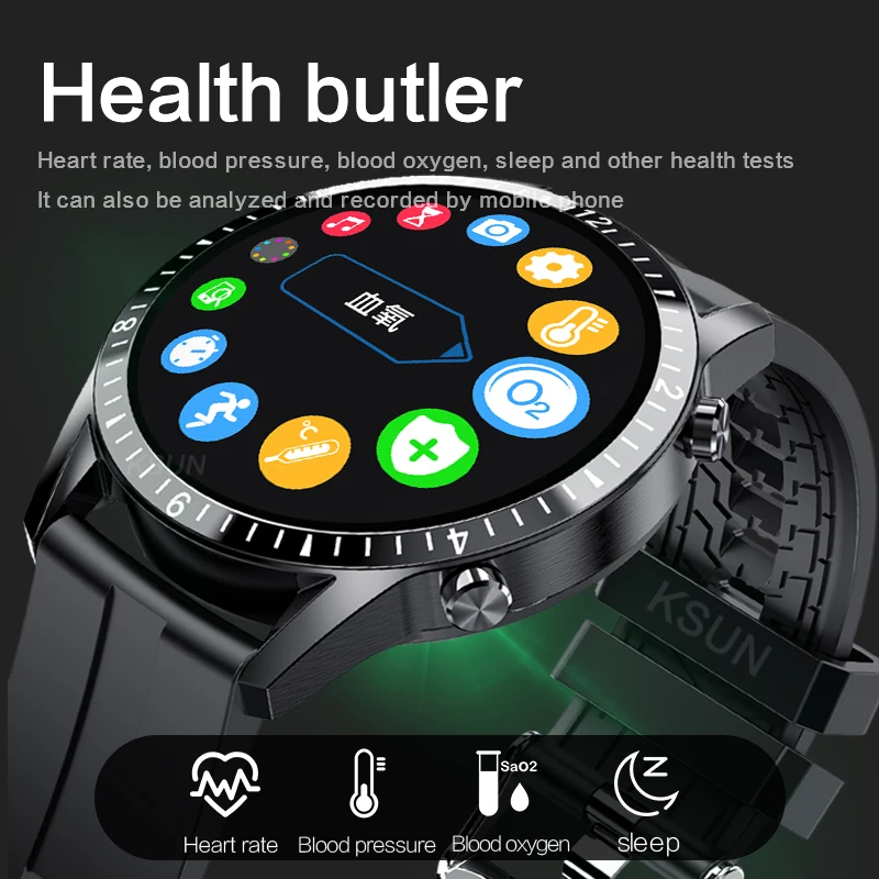 

KSUN KSR935 Full Touch Smart Watch Bluetooth-Compatible Men Sports Watch Heart Rate Monitor Smartwatch For IOS Android Phone