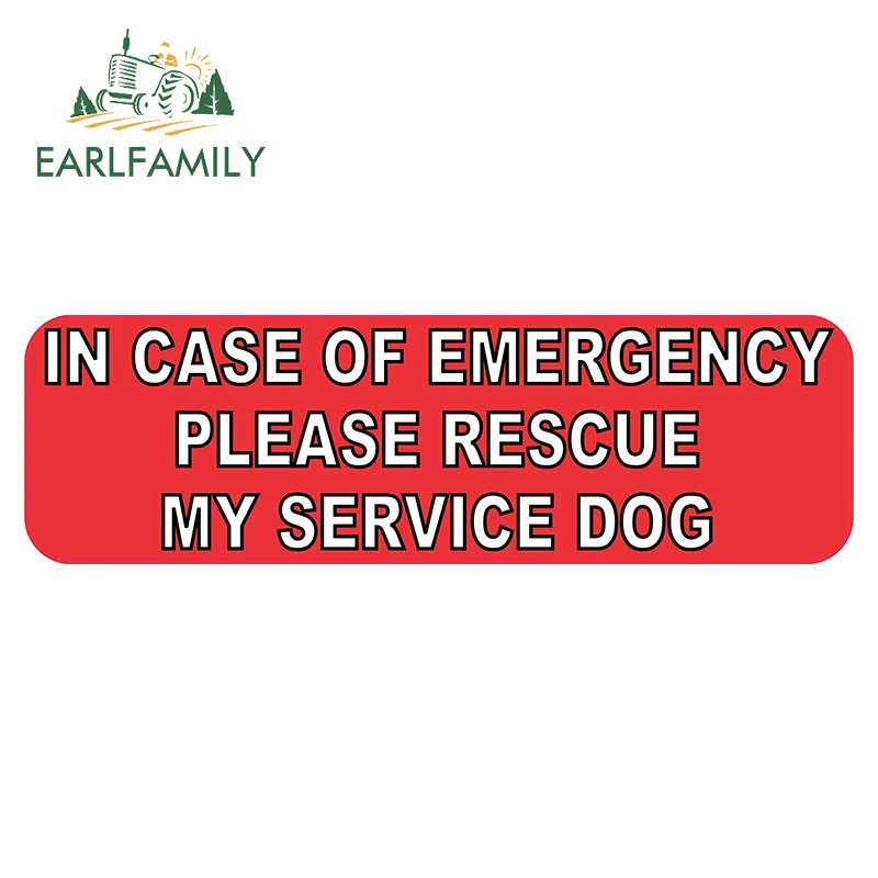 

Декоративная наклейка EARLFAMILY, виниловая, 13 см х 3,9 см, для службы, спасения собак, автомобиля, декоративная обертка