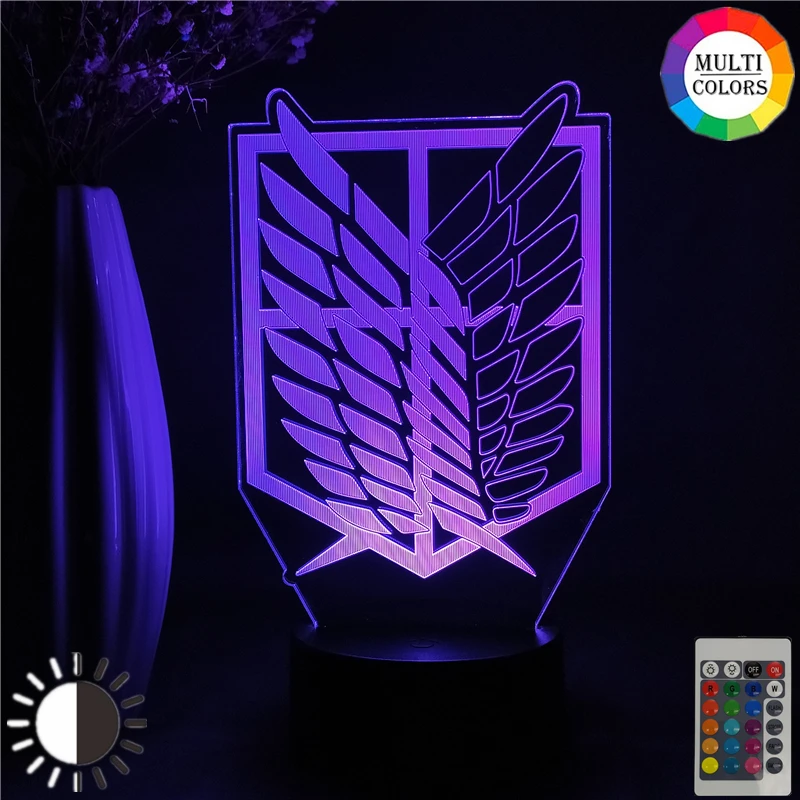 Светильник СВЕТОДИОДНЫЙ атака на Титанов домашний декор для спальни настольная