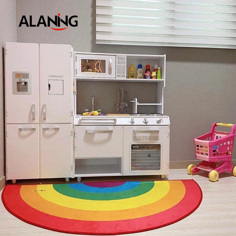 Радужный напольный коврик декор для детской комнаты милый Противоскользящий