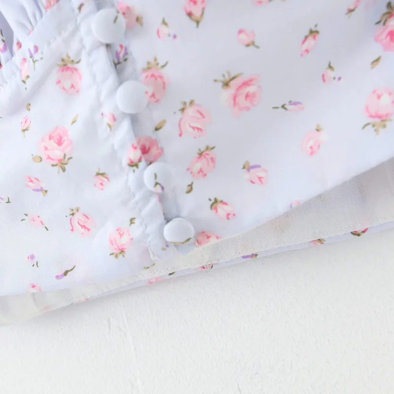 

2020 New Fashion Brand Women Shirt Sexy & Club Puff Sleeve Square Collar Print Short Polyester Broadcloth