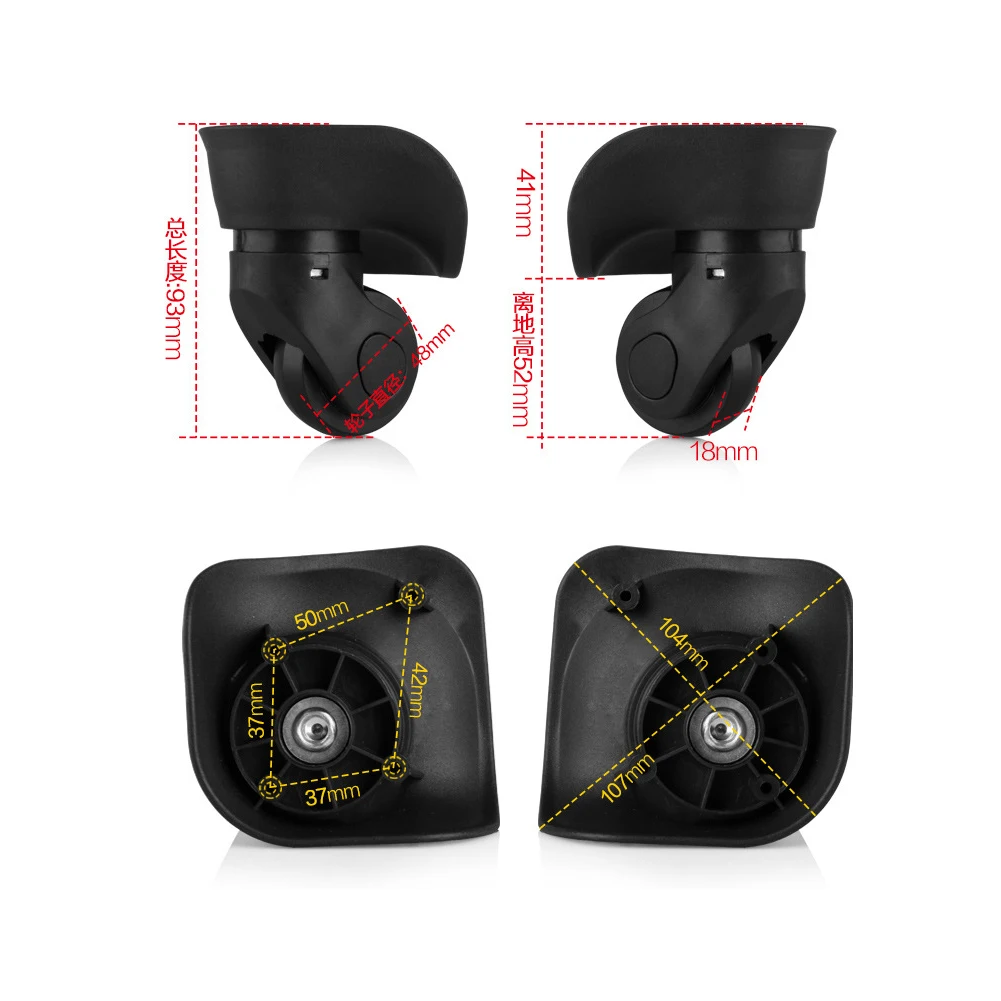 2 шт./пара высококачественные сменные колеса из ПВХ для большинства багажных