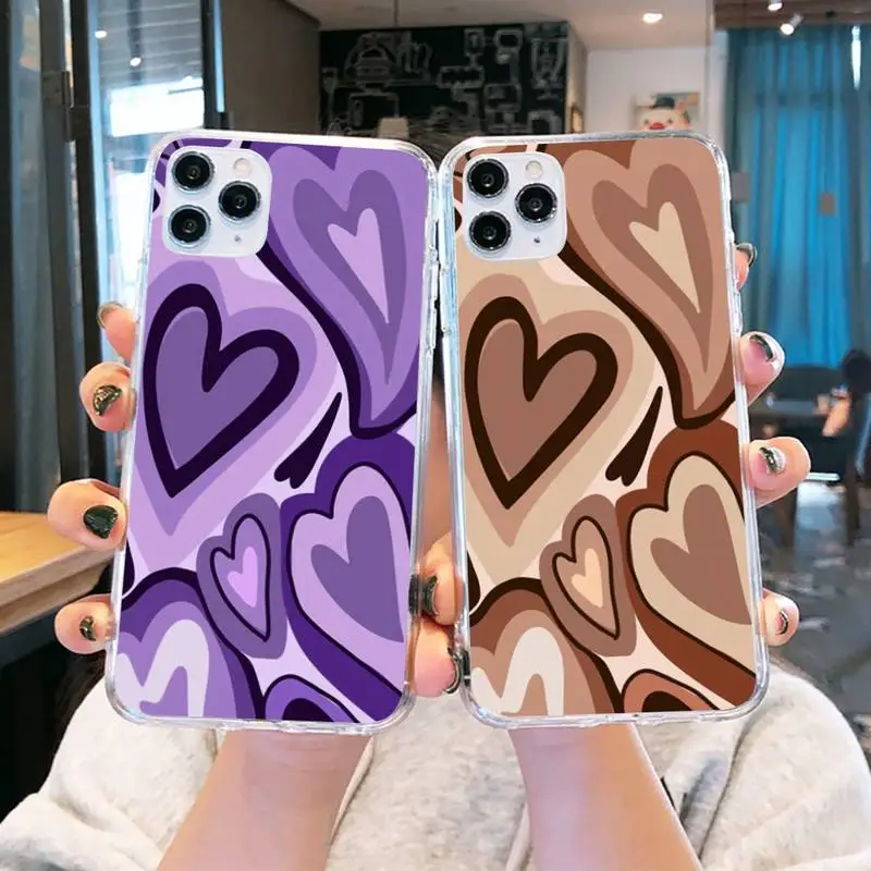 

Latte Love Coffee Heart Phone Case Transparent soft For iphone 13 12 11 8 7 plus mini x xs xr pro max