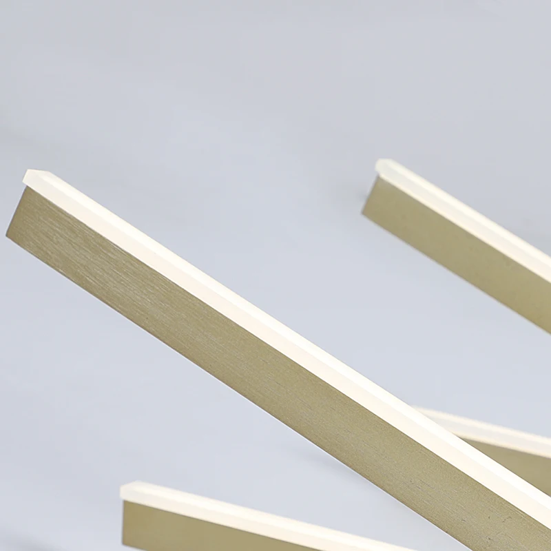 Современная Золотая люстра FSS для гостиной можно свободно регулировать