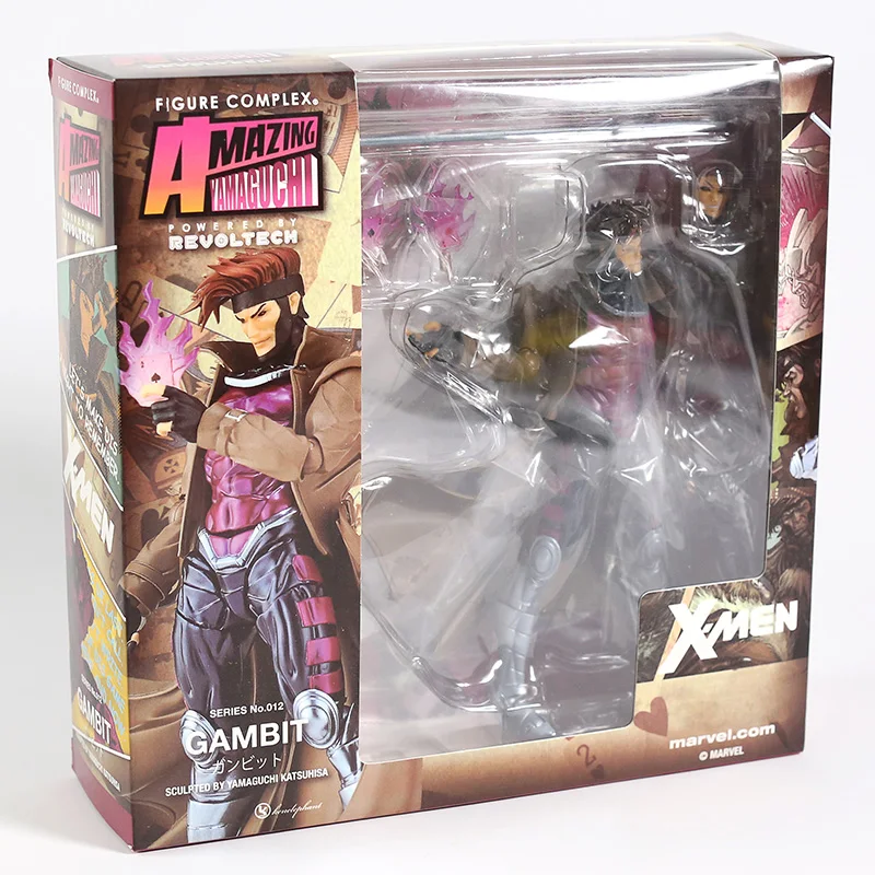 Revoltech № 012 Gambit Remy Etienne LeBeau ПВХ фигурка Коллекционная модель игрушки