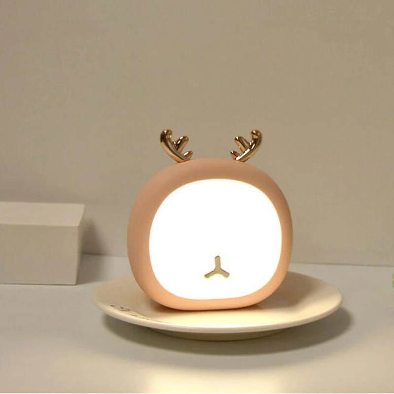 Светодиодный ночсветильник в виде кролика и оленя портативная лампа с