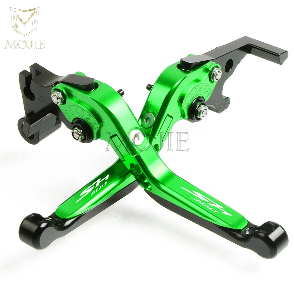 Green Black Аксессуары для мотоциклов CNC Алюминиевые Регулируемые Складные Выдвижные Тормозные Рычаги сцепления Набор для Honda SH300 SH 300 - Color: Green Black