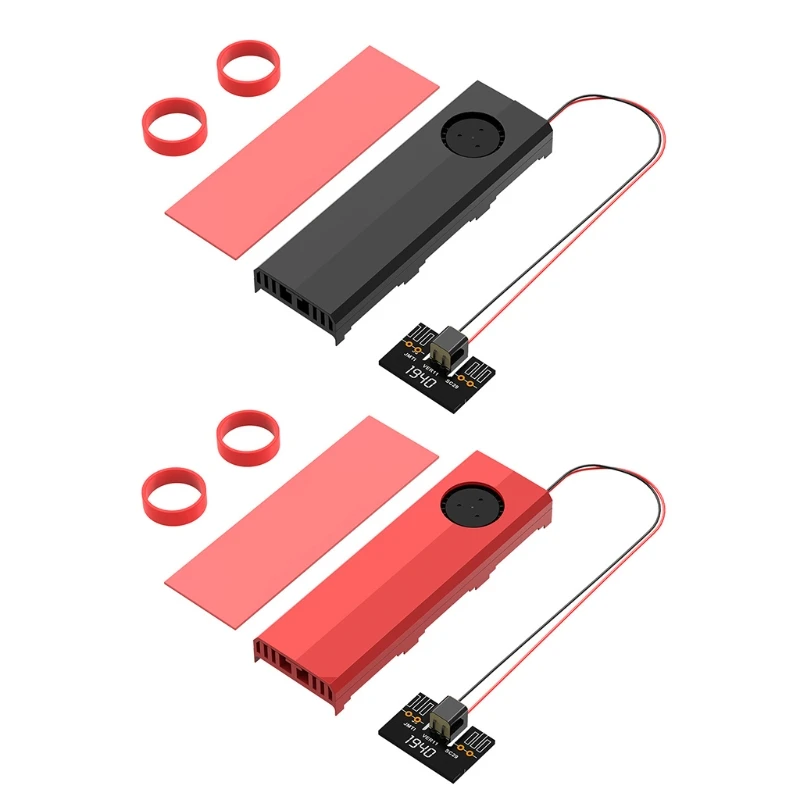 

M.2 SSD Heatsink Cooler 2280 Solid State Hard Drive Radiator M2 PCI-E NVME Aluminum Cooling Thermal Pad with 15Pin Cable