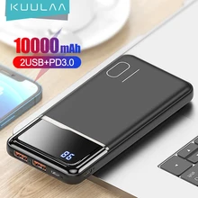 KUULAA Power Bank 10000mAh Power Dual USB Charging Power Portable Power External Battery Charger Suitable For Xiaomi IPhone