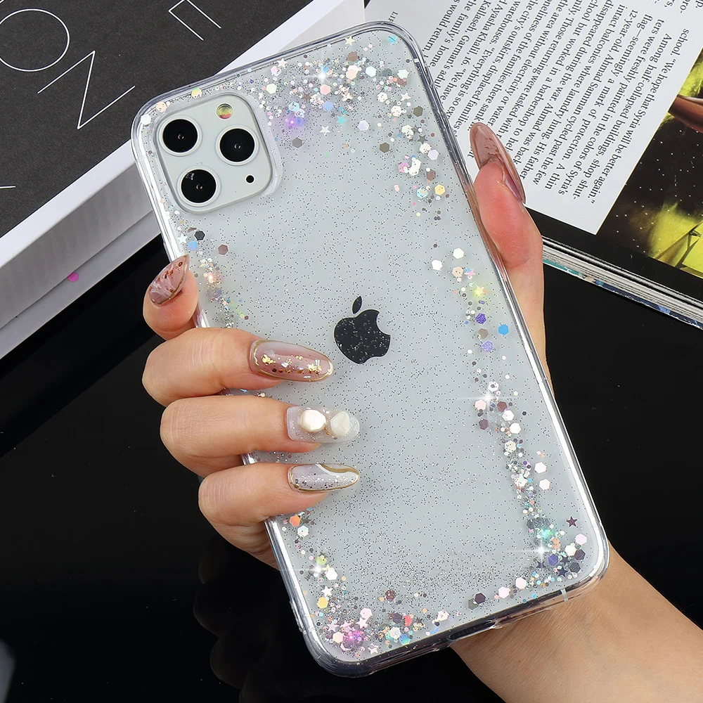 Блестящий силиконовый мягкий чехол для iPhone 11 Pro Max X Xr Xs Girl 7 Plus 8 6S 6 5|Бамперы| |