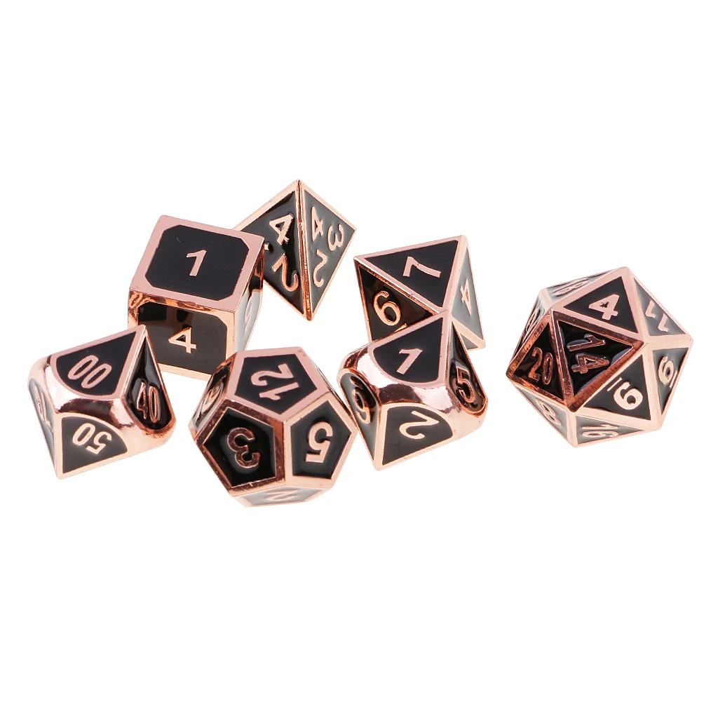 7pcs Polyhedral D4 D6 D8 D10 D12 D20 Sided Dice Set Digital Dices for DND D&ampD RPG Roleplaying Games Party Supplies | Спорт и