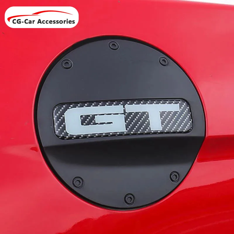 

carbon fiber pattern car fuel tank cap cover decoration modification accessories For Ford Mustang 15-20 fuel tank cap modified