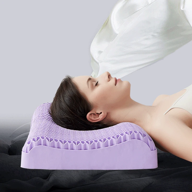 

Newest Technology 3D TPE Honeycomb Orthopedic Neck Massage Pillow No Pressure Cooling Sleep Long Using Life 52*35*8/10cm