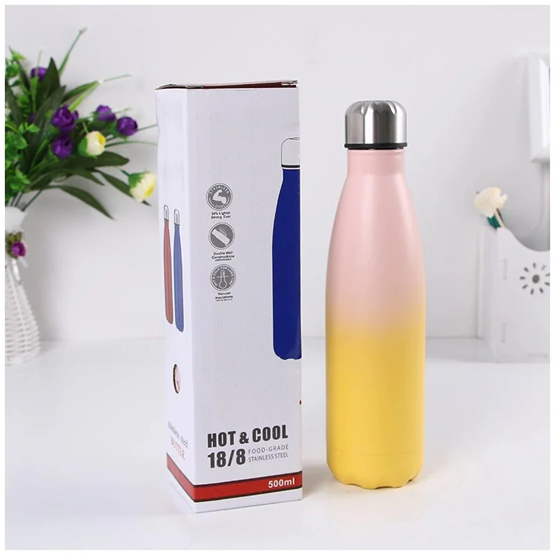 

17oz Double Wall Sports Water Bottle BPA Free Insulated Cup Stainless Steel Thermos Bottle Portable Travel Sport Vacuum Cups