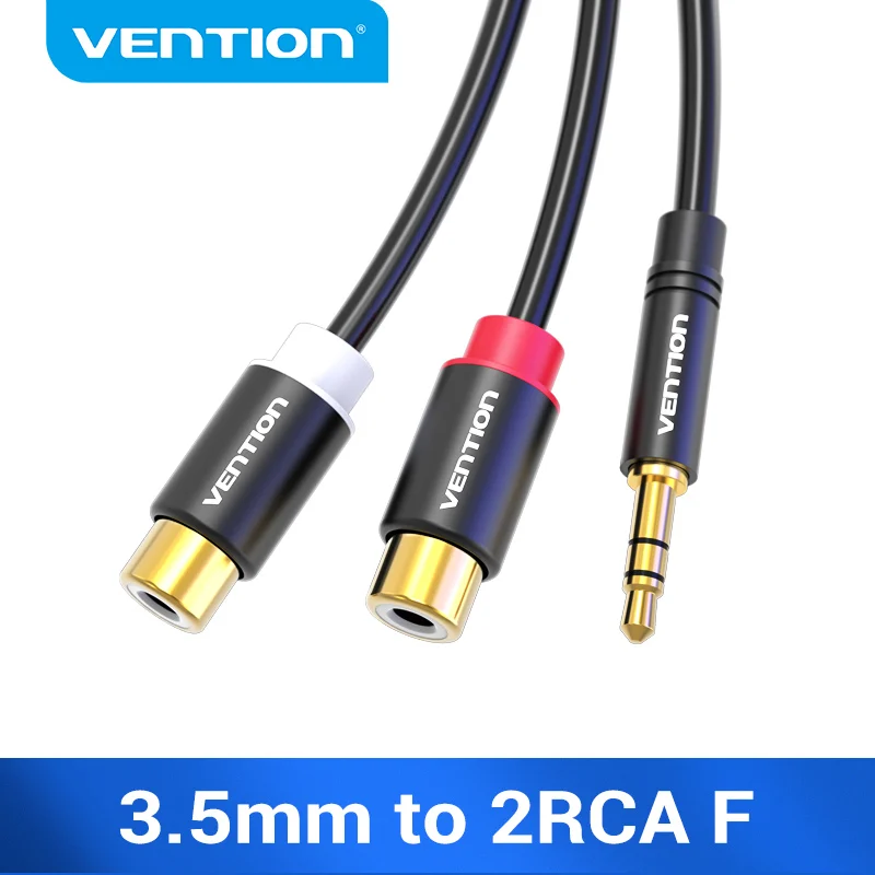 Vention 3 5 мм штекер до 2RCA гнездо AUX кабель RCA разъем сплиттер аудио Y для iPhone