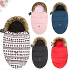 От 0 до 3 лет зимние-30  спальные мешки для новорожденных, конверт с мехом, зимняя женская одежда для сна с капюшоном, милые теплые мешки с ушами