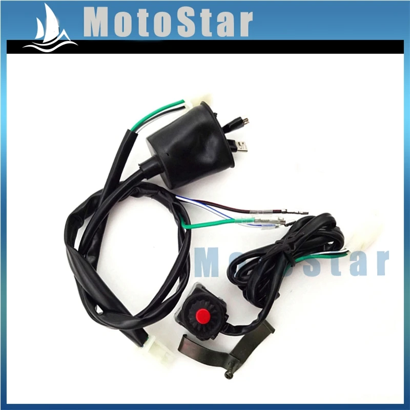 Жгут проводов + выключатель Kill для китайских 50cc 70cc 90cc 110cc 125cc 140cc 150cc 160cc Pit Dirt Bike