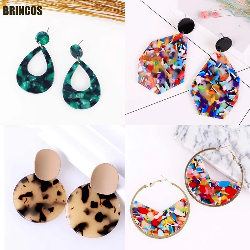 Акриловые серьги в стиле бохо для женщин ювелирные изделия корейские индийские