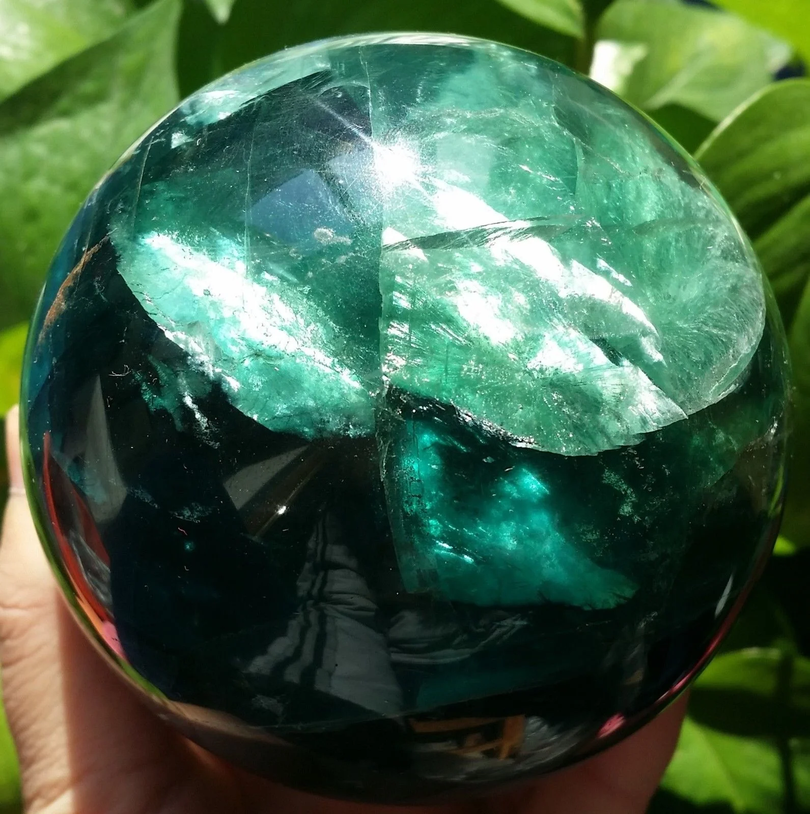 

Natural Green Fluorite Quartz Crystal Sphere Ball Healing China
