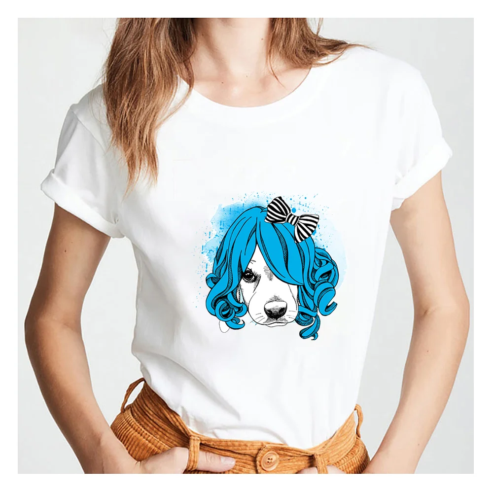 

New Fashion Summer Womens Short Sleeve T-Shirts Cute Animals 64Styles Plus Size XS-4XL