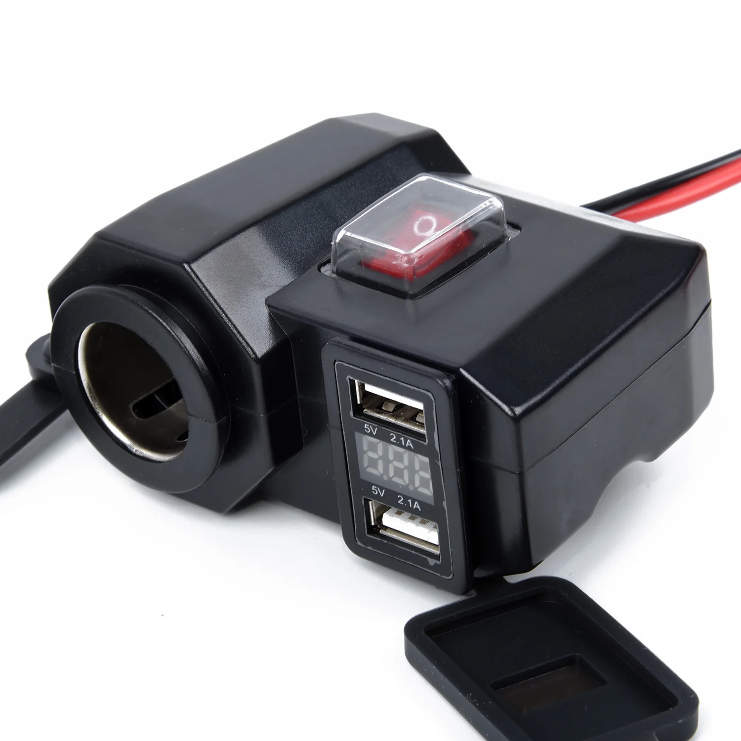 Зарядное устройство для мотоцикла 5 В 2 1 А Двойной выход USB разъем прикуривателя