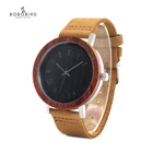 BOBO BIRD новые дизайнерские часы для мужчин с кожаным ремешком деревянные часы роскошные деревянные наручные часы relogio masculino C-K06