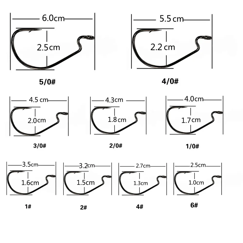 Гексакилл 20 шт./лот 1 #2 #4 #6 #10 1/0 #2/0 #3/0 #4/0 #5/0 # широкий крючок для ловли окуня карпа