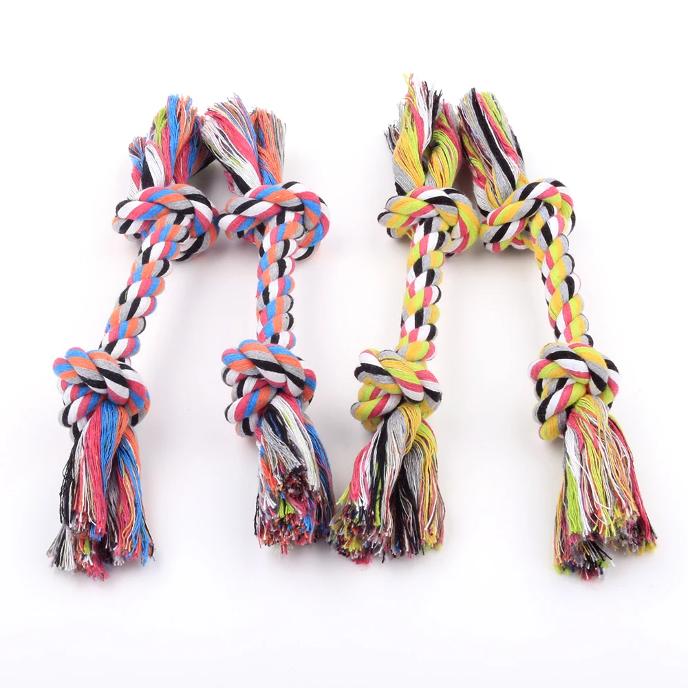 Молярная игрушка для домашних животных с двойным узлом веревка укуса хлопковая