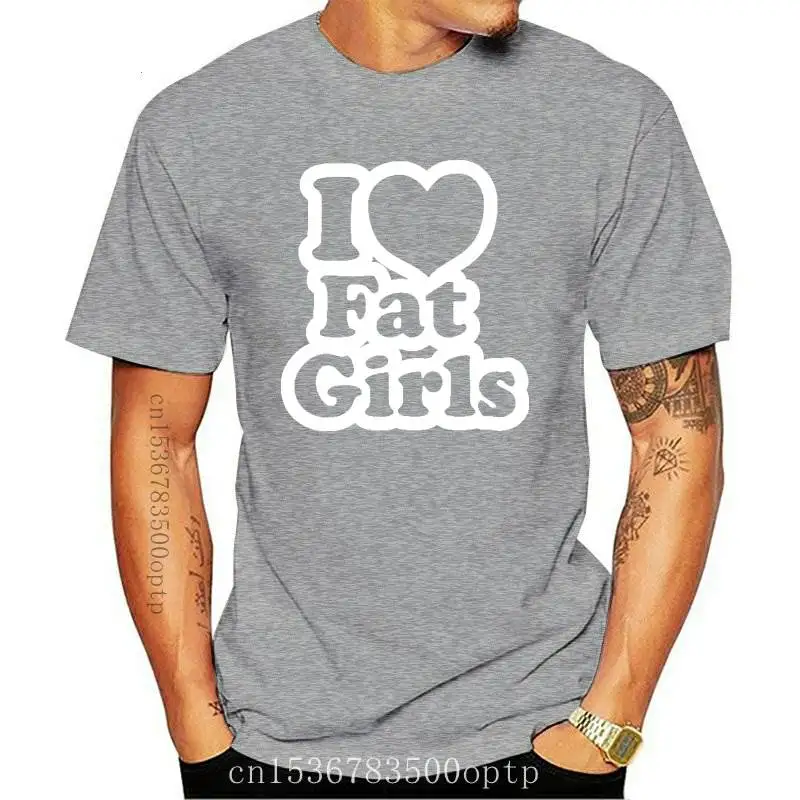 

Новая футболка из 100% хлопка I Heart (Love) Fat Girls