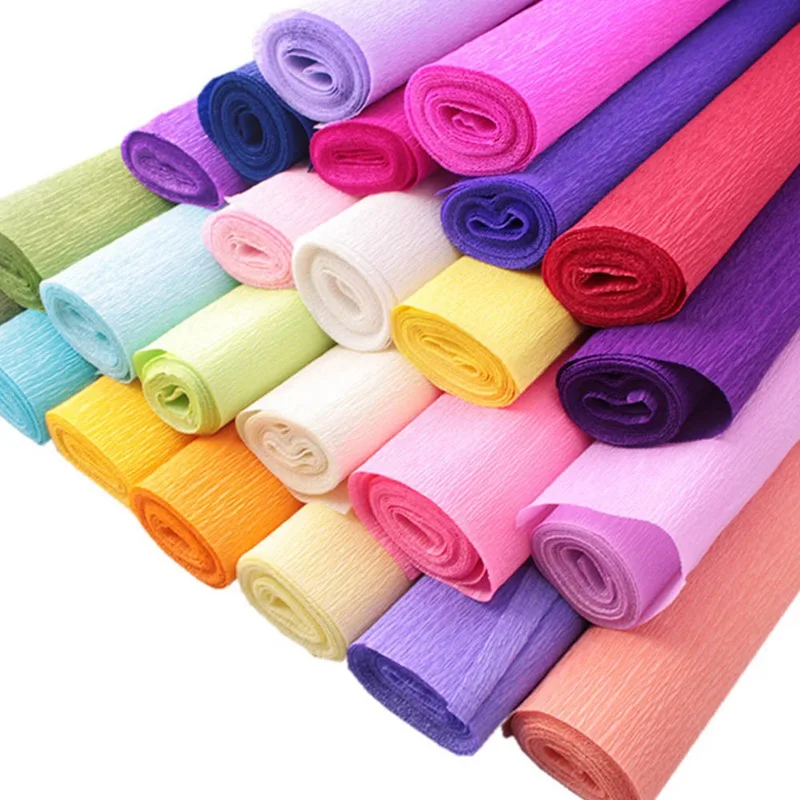 250*50 см Декоративные оригами Crinkled Crepe Paper Craft сделай сам Упаковка цветов складной