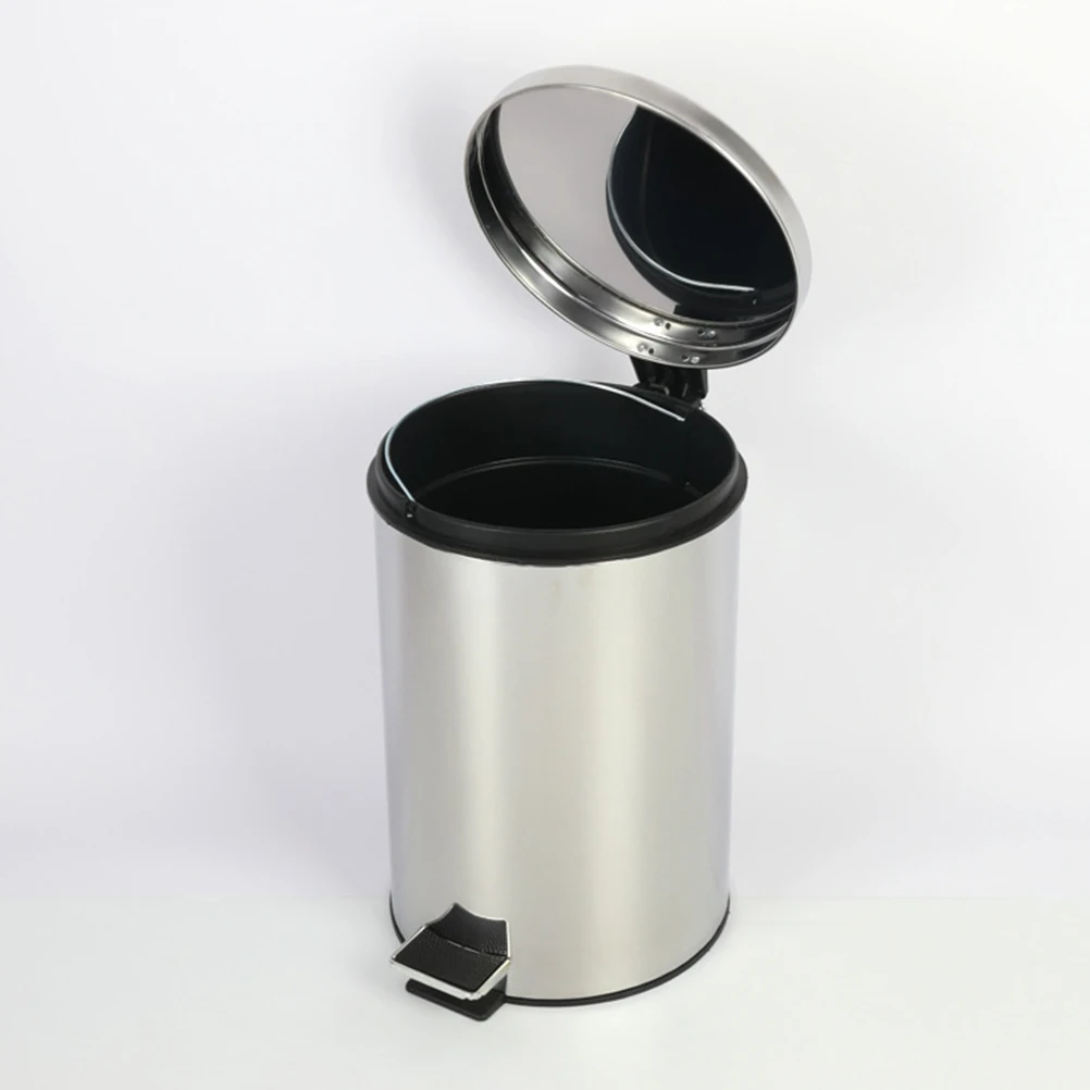 Пошаговая мусорная корзина объемом 5 л/3 л круглая из нержавеющей стали