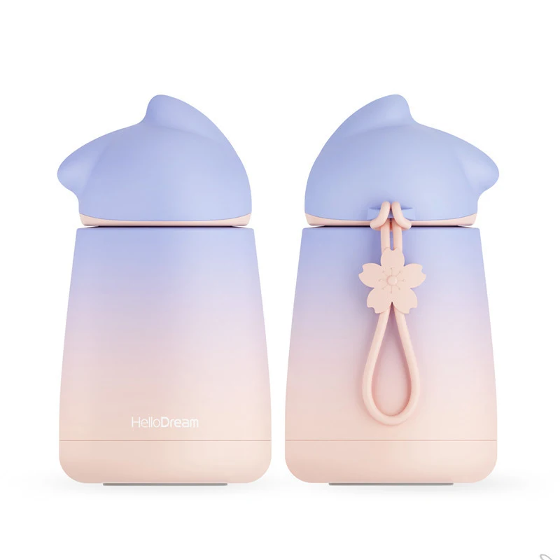 Модная Портативная бутылка для воды из нержавеющей стали вакуумная фляжка