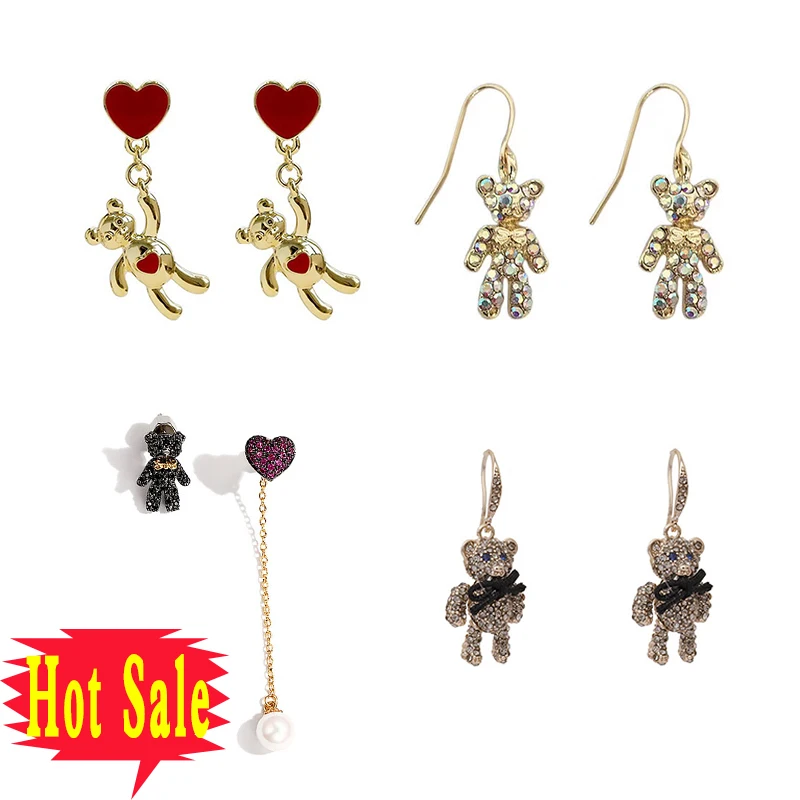 Индивидуальный тренд медведь прекрасные женские серьги Элегантные Изысканные