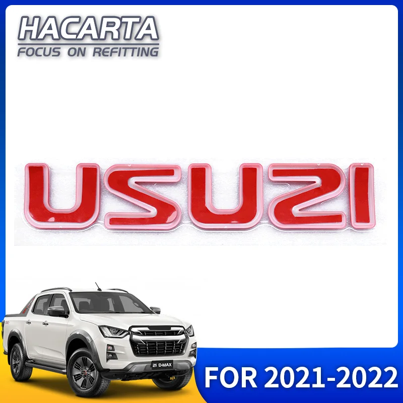 Для модели 2021-2022 Isuzu D-max передняя решетка с логотипом красными буквами наклейки