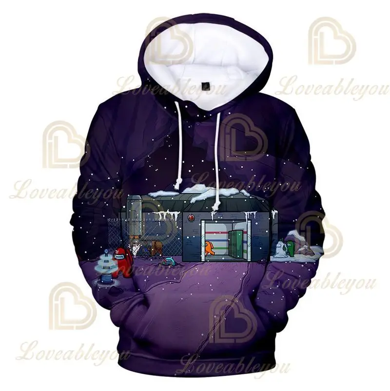 

2021 Game Impostor Men Hoodies Hooded Casual Hip Hop Streetwear Long Sleeves Sweatshirts Women Boys Winter Tops Coats