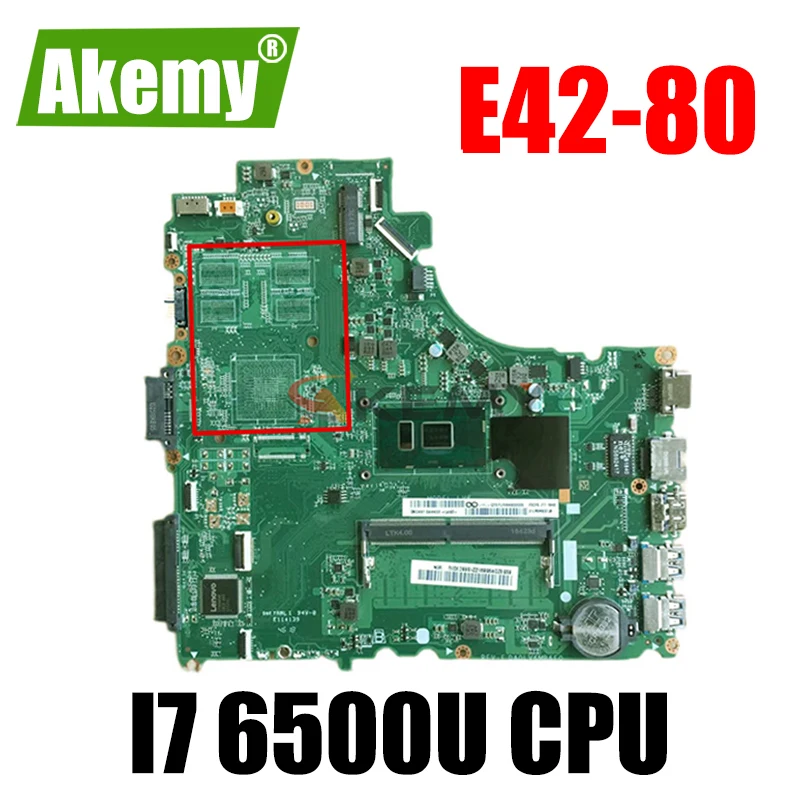 

Akemy для Lenovo E42-80 V310-14ISK V310-14IKB DA0LV6MB6F0 ноутбук материнская плата Процессор I7 6500U DDR4 4G RAM 100% тест РА