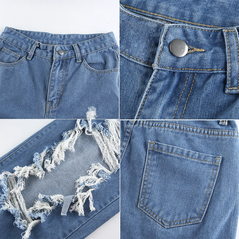 

Ripped Straight Women's jeans Baggy Vintage High Waist Boyfriends Mom y2k Denim Distressed Streetwear 2021 Female Iamhotty