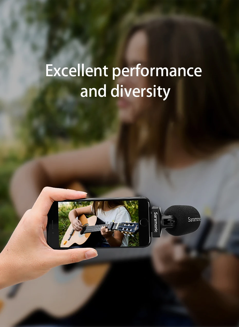Saramonic SmartMic Di стерео цифровой конденсаторный видео микрофон для IOS iPhone iPad мини четкая Запись видео Vlog Live Broadcast Mic