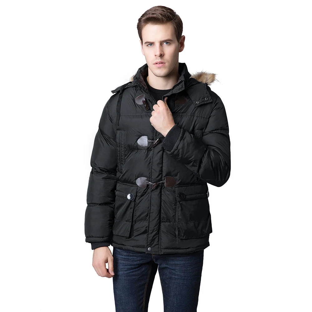 Мужские зимние толстые теплые парки 2020 модный съемный капюшон из искусственного