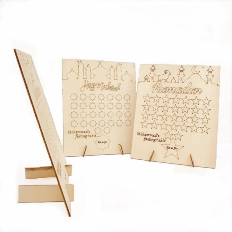 

Деревянная подвеска Eid Mubarak, подвеска с обратным отсчетом, ислам, мусульманская лампа, вечевечерние EID Mubarak Рамадан, украшение для дома